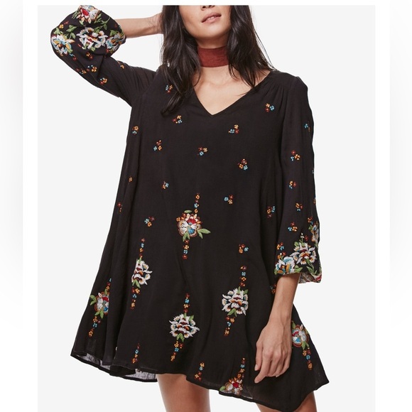 Free People Oxford Embroidered Shift Dress - Picture 1 of 6